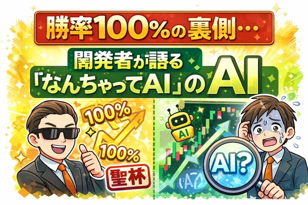 【必見】勝率100%の裏側…開発者が語る「なんちゃってAIインジケーター、EA」の見抜き方